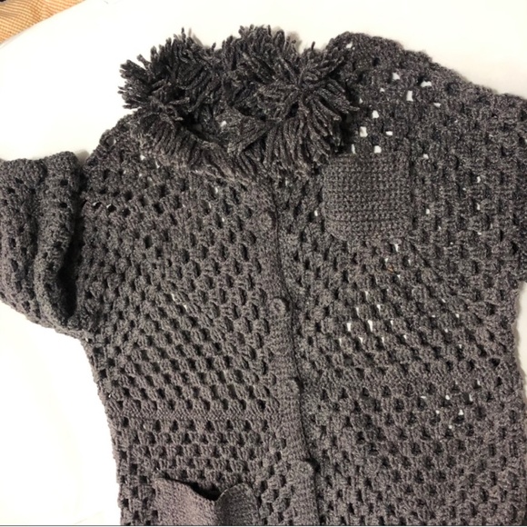 Crochet cottagecore long line duster cardigan - Picture 6 of 13